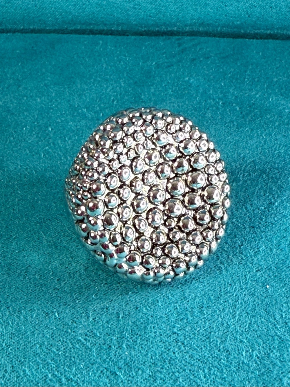 Silver Bubble Dome Statement Ring - Women Jewelry